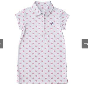 NWT PRODOH Girls' Short Sleeve Performance Polo Dress in American Flag Print 2T